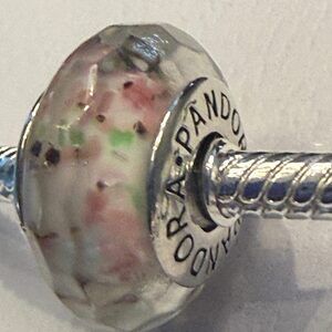 Authentic Pandora Pink Pastel Sea Glass Murano Charm
